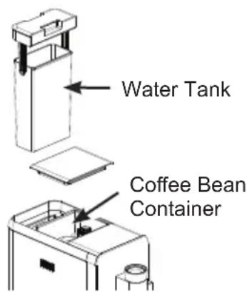 Water Tank Coffee Bean Container