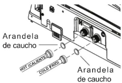 GE Profile PTW605BSRWS - CONECTE LAS MANGUERAS DE AGUA A LA LAVADORA - 1