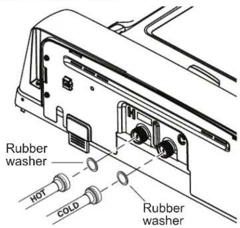 GE Profile PTW600BPRDG - CONNECT WATER HOSES TO WASHER - 1