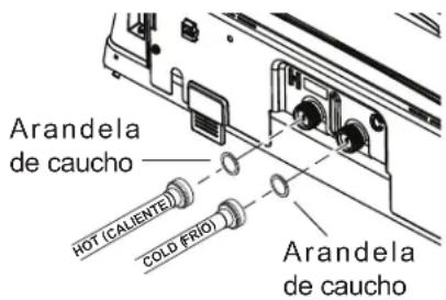 GE Profile PTW600BPRDG - CONECTE LAS MANGUERAS DE AGUA A LA LAVADORA - 1