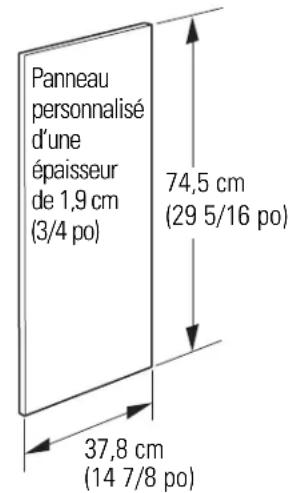 GE Profile GCG1580LSS - TAILLE DU PANNEAU PERSONNALISE : - 1