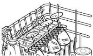 GE GLD6300LWW - Loading the dishwasher racks. - 3