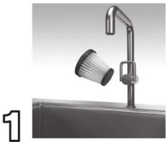 DIRT DEVIL Versa Cordless 3in1 - LAVE Y ENJUAGUE EL FILTRO - 1