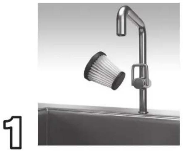 DIRT DEVIL Versa Cordless 3in1 - CLEAN AND RINSE FILTER - 1