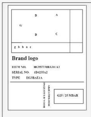 ASKO HG1825AB - Voorbeeld sticker onderbak - 1