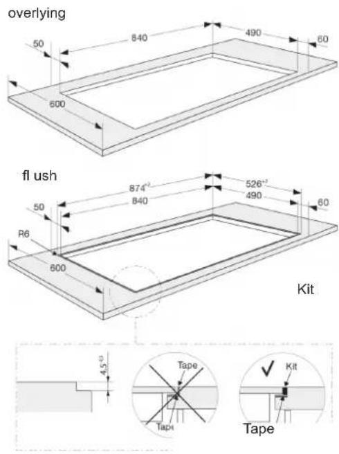 ASKO HIHM934M - Variable installation possibilities: Overlying installation - 1