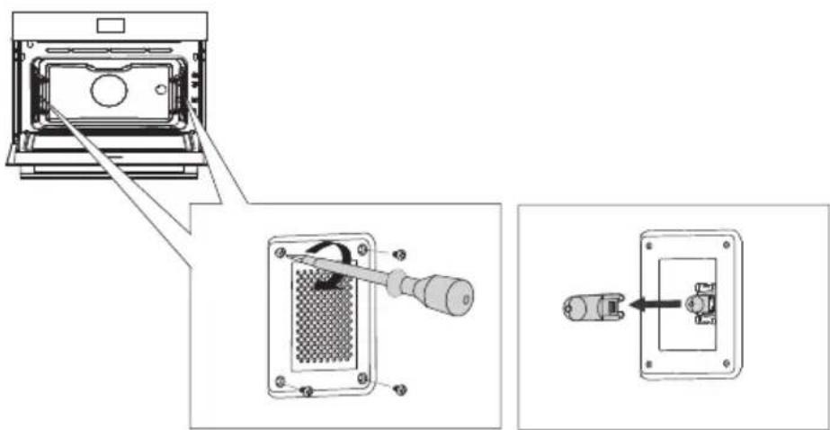 ASKO OCM8487BB - Remplacement de la lampe du four - 4