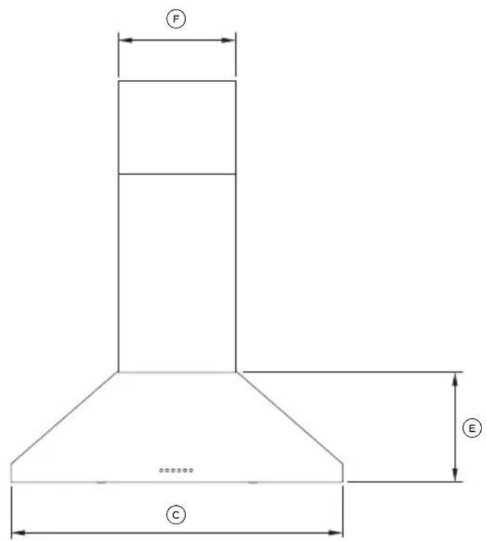 Fisher & Paykel HC36PCB1 - HOTTE CHEMINÉE MURALE DE FORME PYRAMIDALE - 5