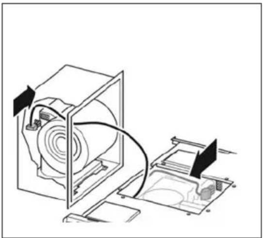 Fisher & Paykel HBD1200E - Option 1 : Ventilateur interne, installation par l'avant pour évacuation vers la gauche, la droite ou le bas - 1
