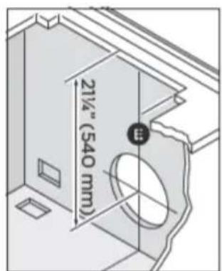 Fisher & Paykel HBD1200E - Cabinet cutout dimensions - 1