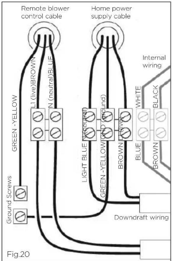 Fisher & Paykel HD30 - Downdraft unit internal blower electrical connection - 3