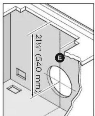 Fisher & Paykel HD30 - Cabinet cutout dimensions - 1