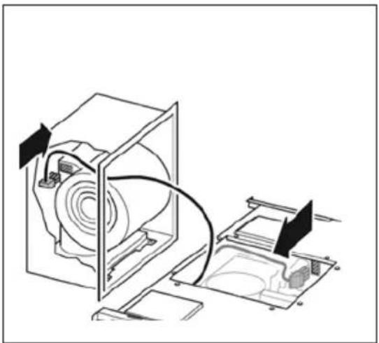 Fisher & Paykel HD30 - Option 1 : Ventilateur interne, installation par l'avant pour évacuation vers la gauche, la droite ou le bas - 1
