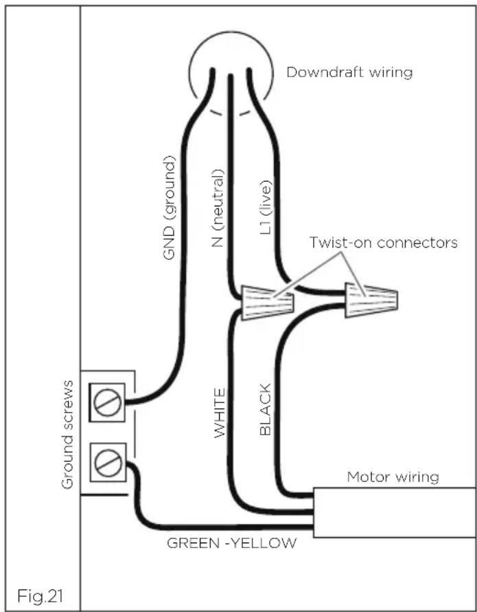 Fisher & Paykel HD30 - Attention - verify that the main filter, flap and wiring box cover are positioned correctly with wiring clearance. - 1