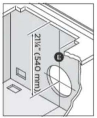 Fisher & Paykel HBD600I - Cabinet cutout dimensions - 1