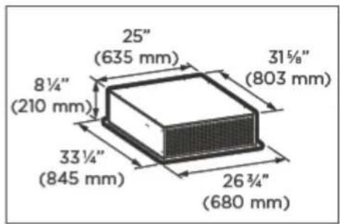 Fisher & Paykel HBD600I - Product dimensions - 2