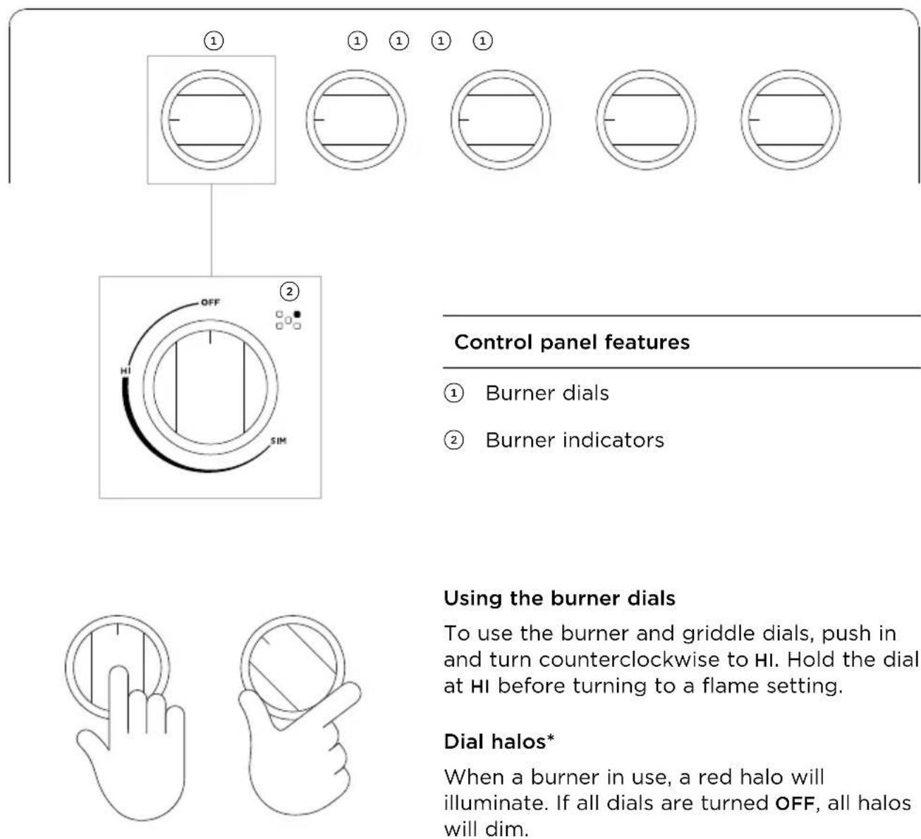 Fisher & Paykel CDV3304H - Control panel - 1