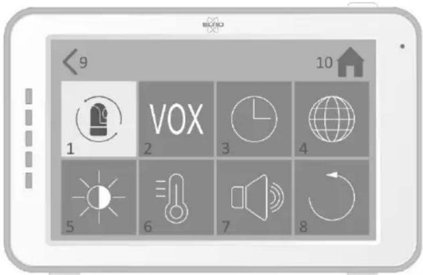 ELRO BC3000 - Menu page - 1