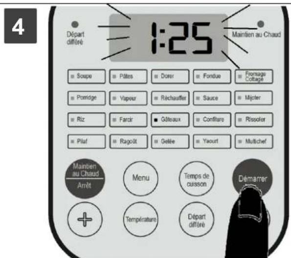 CONTINENTAL EDISON CEMC900IN - Personnaliser le temps de cuisson : - 4