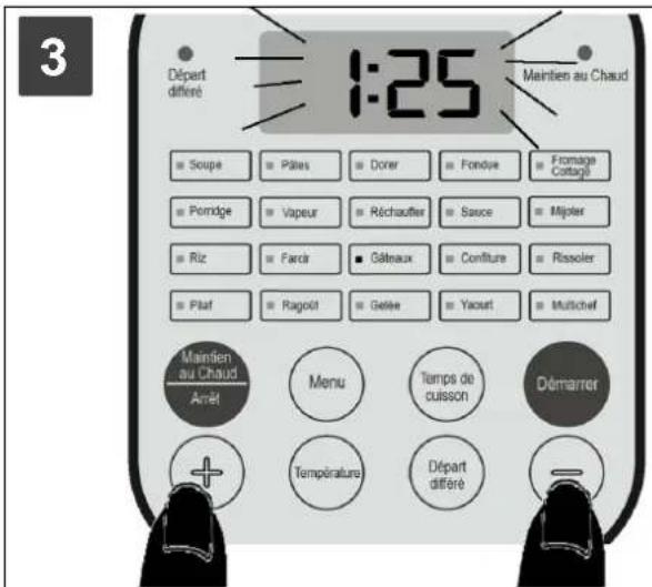 CONTINENTAL EDISON CEMC900IN - Customize the cooking time: - 1