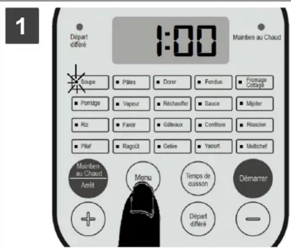 CONTINENTAL EDISON CEMC900IN - Select the pre-set cooking programs without customize: - 1