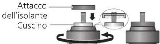 TECHNICS SH1000R - Montare l'attacco dell'isolante avvitandolo sull'isolante. - 1