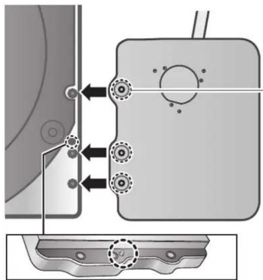 TECHNICS SH1000R - Monte el base tonearm en la unidad principal del SP-10R. - 2