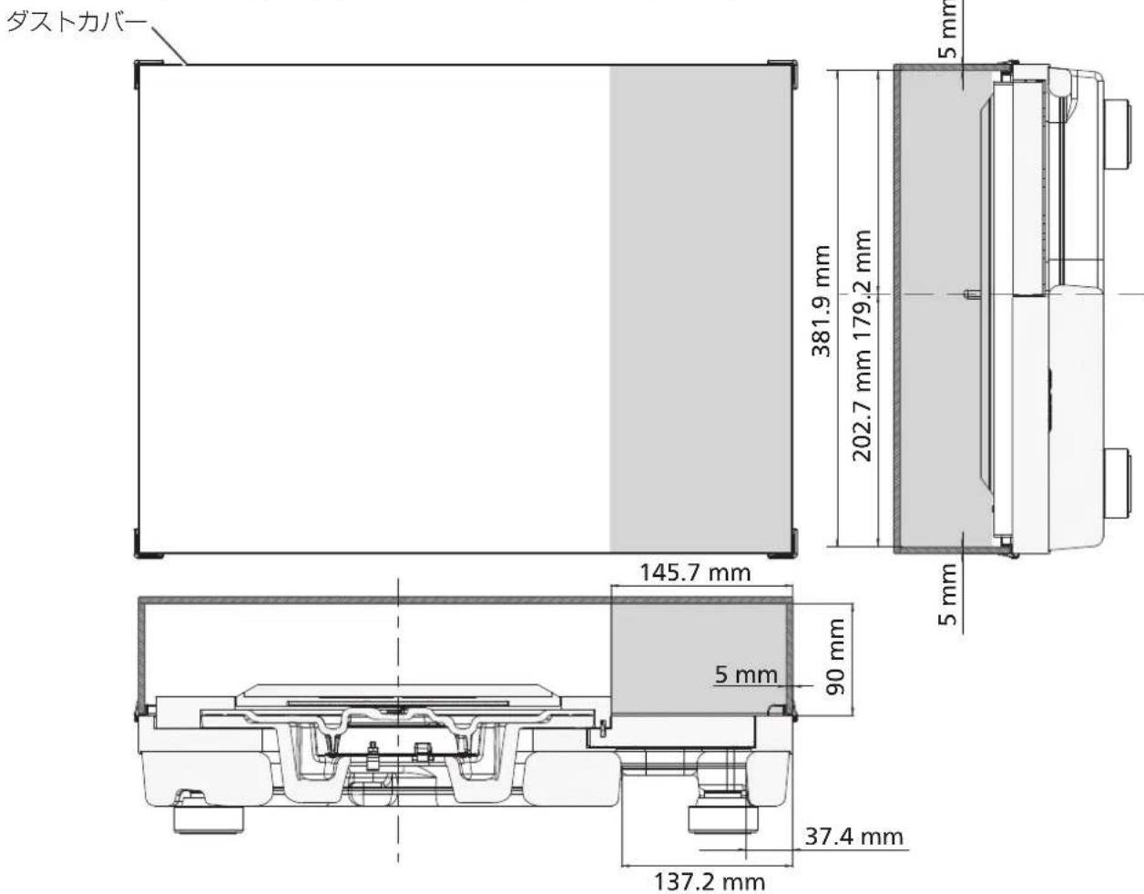 TECHNICS SH1000R - 両側を支えて、ダストカバーの4角を本体の4角に合わせて置く。 - 2