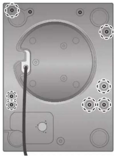TECHNICS SH1000R - Levylautasen asentaminen SP-10R-levysoittimen runkoon. - 2