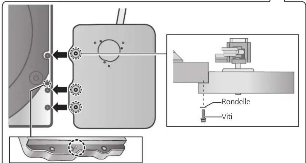 TECHNICS SH1000R - Montare la base per braccio sull'unità principale SP-10R. - 2