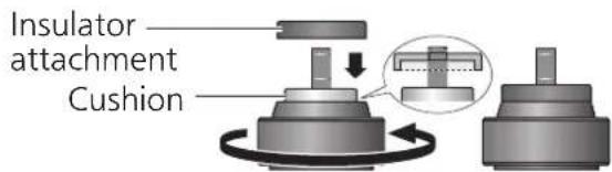 TECHNICS SH1000R - Attach the insulator attachment by screwing it on the insulator. - 1