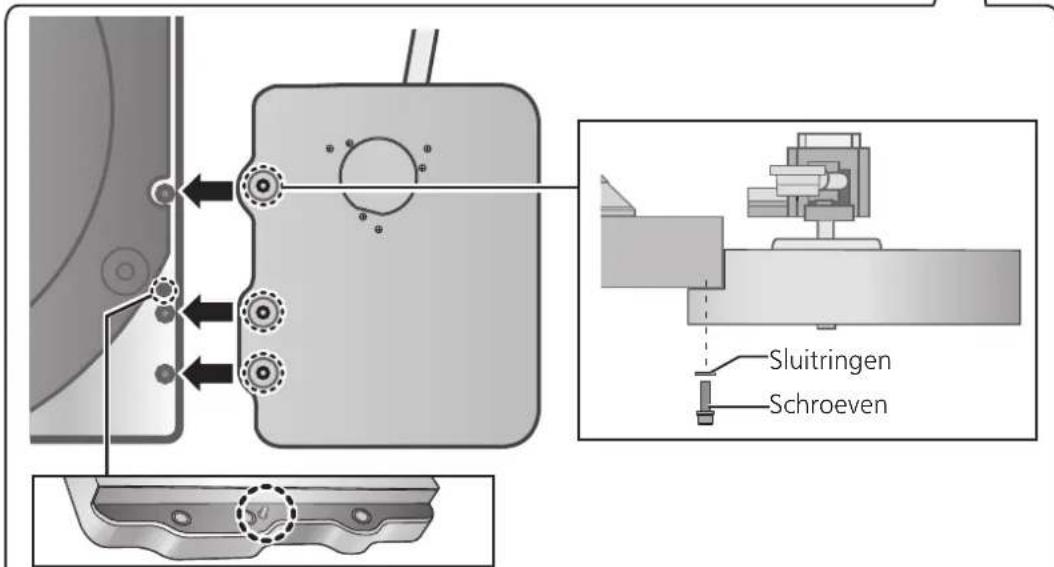 TECHNICS SH1000R - Monteer de toonarmbasis op de SP-10R-hoofdeenheid. - 2