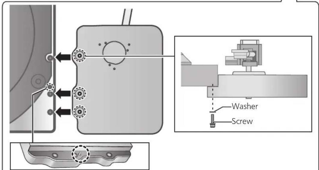 TECHNICS SH1000R - Mount the tonearm base on the SP-10R main unit. - 2