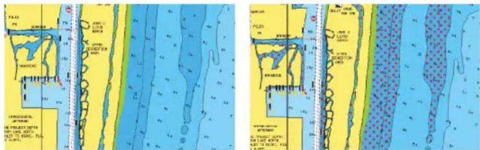 LOWRANCE HOOK Reveal 5x - Hauts-fonds en surbrillance - 1