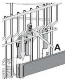 INDESIT DIO 3T131 A FE - hoogteversteller bovenste rek - 1