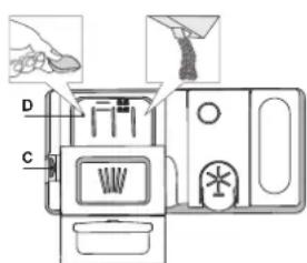 INDESIT DIO 3T131 A FE - UMPLERA DOZATORULUI DE DETERGENT - 1