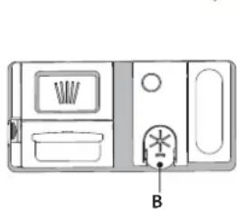 INDESIT DIO 3T131 A FE - UMPLEREA DOZATORULUI PENTRU AGENT DE CLÂTIRE - 1