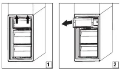 INDESIT INFC9 TT33X - Retirer le écipient du bac du congélateur - 1