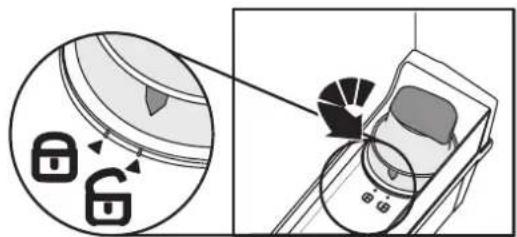 INDESIT LI8 S1E S AQUA - FILTRI PAIGALDAMINE Eemaldage filter riiulilt ja avage, et paigaldada söekassett: - 1