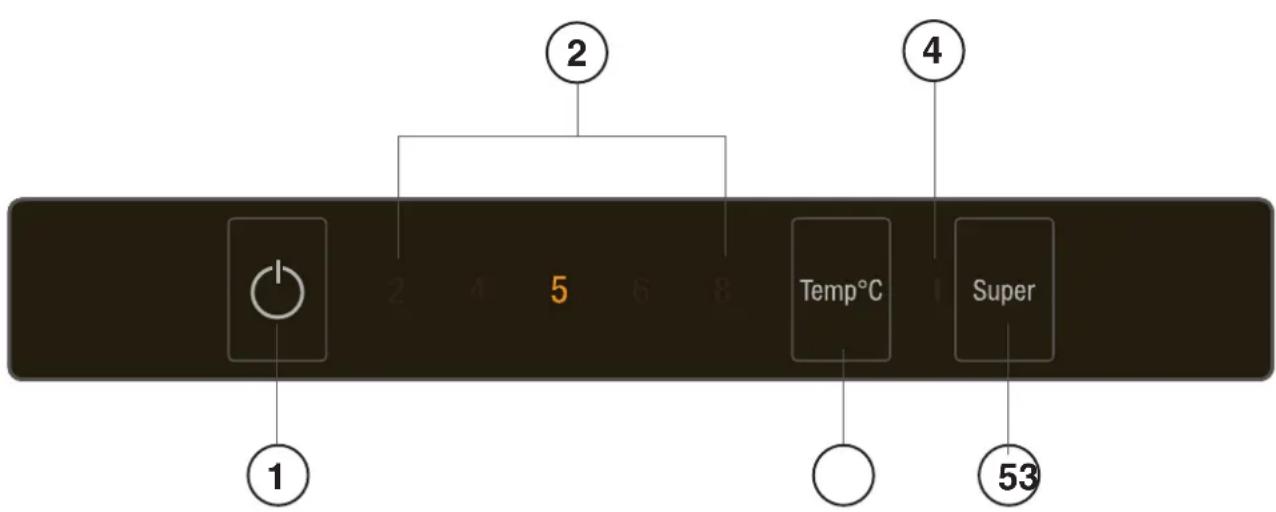 INDESIT XI9 T2I W - Setarea de temperatură a FRIGIDERULUI - 1