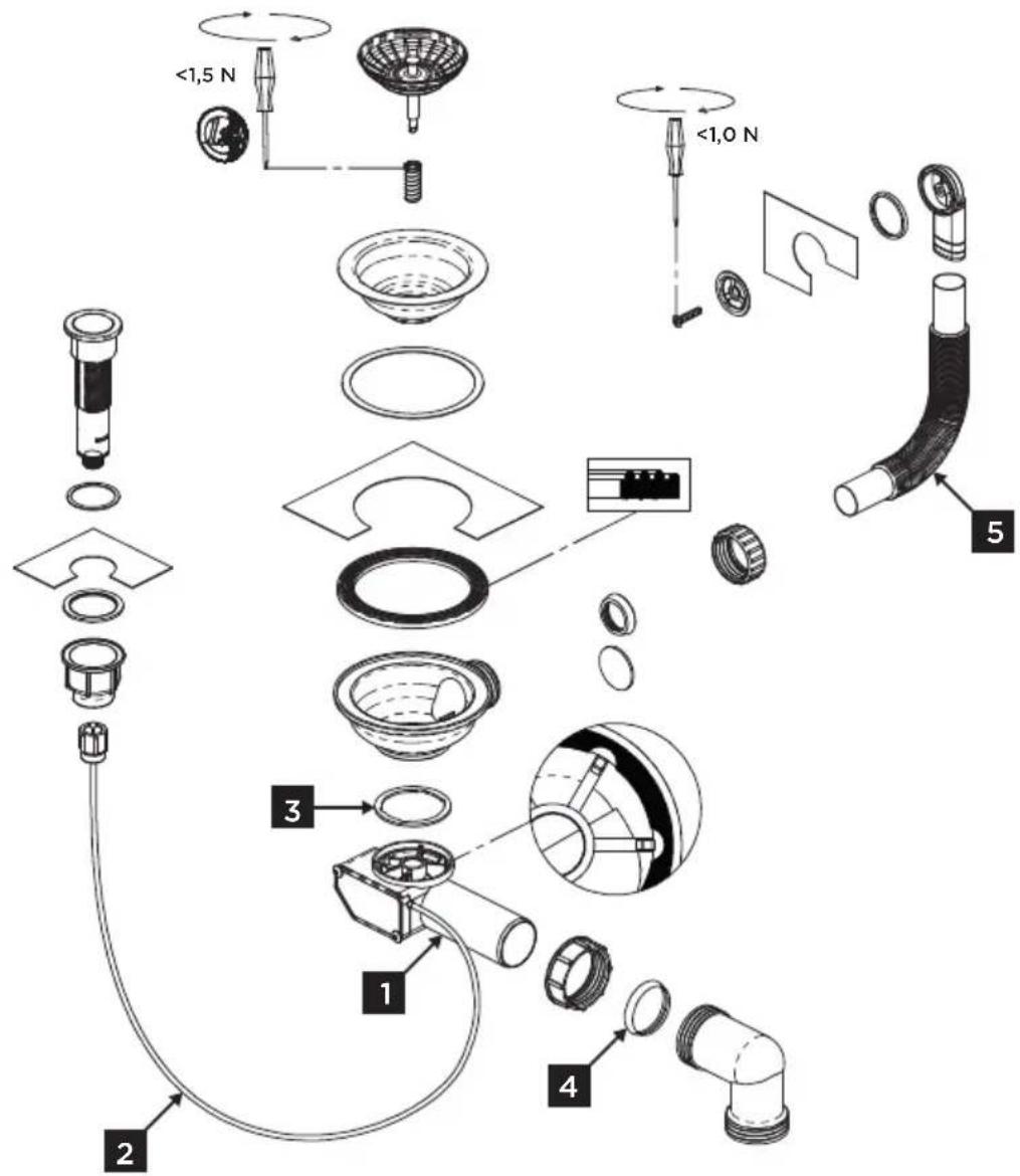 Concept DG10L60BC - MONTAGGIO DELLA TUBAZIONE DI SCARICO - 1