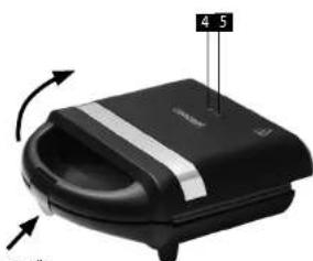 Concept SV3051 - Procedeul de pregătire a prăjitorului de sandwich-uri: - 1