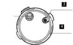 Technical diagram of a mechanical component with numbered parts labeled 3 and 4