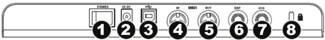 M-AUDIO Axiom AIR 49 - Pannello posteriore - 1