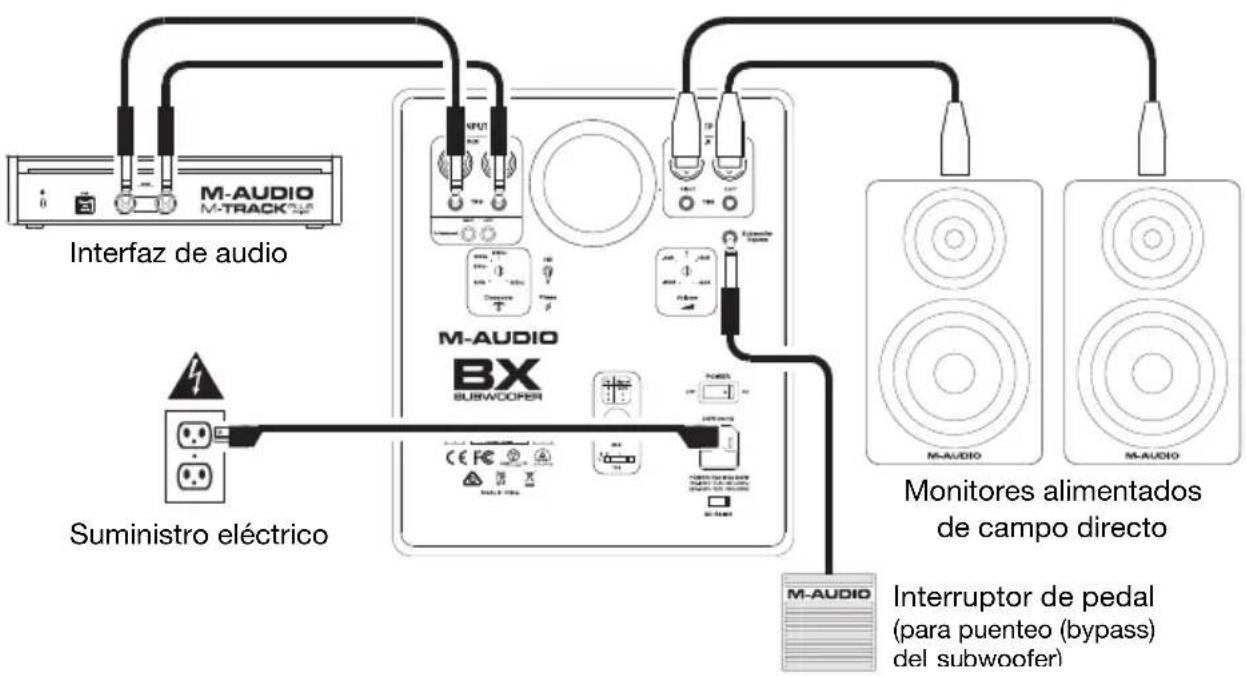 M-AUDIO BX Subwoofer - Funcionamiento con dos canales estéreo - 1