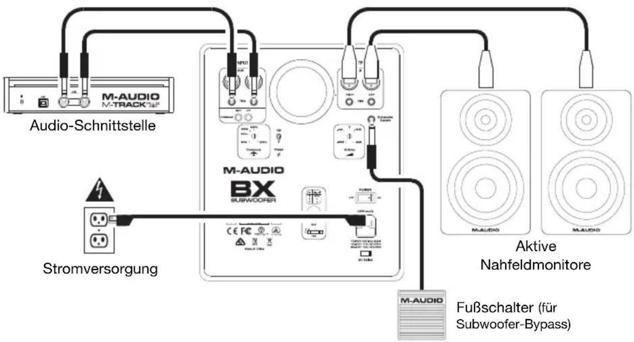 M-AUDIO BX Subwoofer - 2-Kanal-Stereo-Betrieb - 1