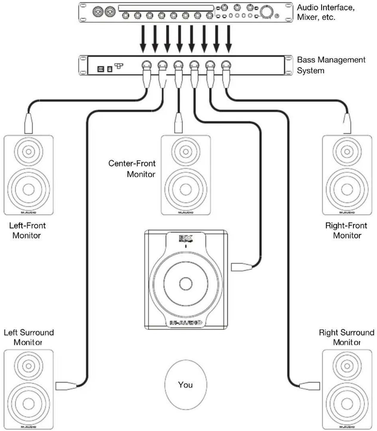 M-AUDIO BX Subwoofer - Multichannel Operation (e.g., 5.1 channel surround) - 1