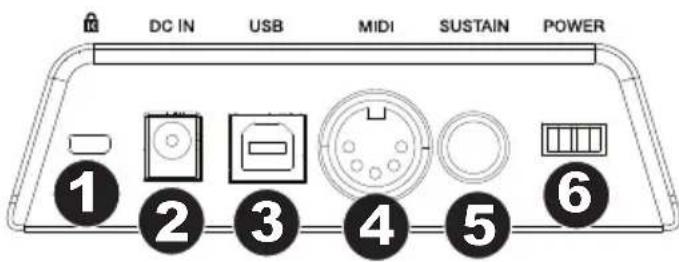 M-AUDIO Keystation 88 MK3 - Paneltrasero - 1