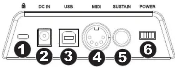 M-AUDIO Keystation 88 MK3 - Rückseite - 1