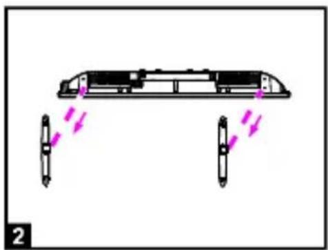 SCHNEIDER LED32SCPX200H - • Disassembly of the stand - 2